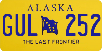 AK license plate GUL252