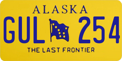 AK license plate GUL254