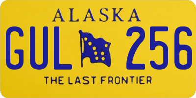 AK license plate GUL256