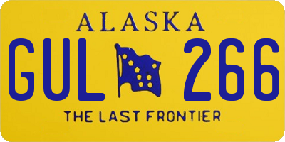 AK license plate GUL266