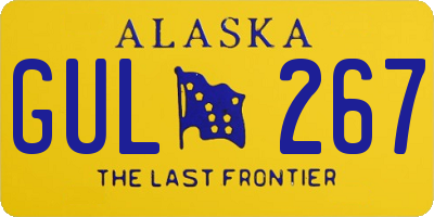 AK license plate GUL267