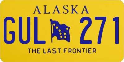 AK license plate GUL271