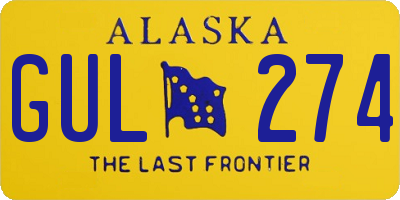 AK license plate GUL274
