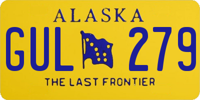 AK license plate GUL279