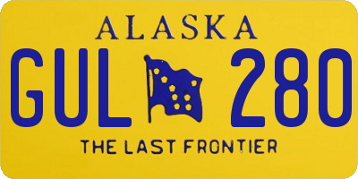 AK license plate GUL280