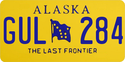 AK license plate GUL284