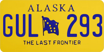 AK license plate GUL293