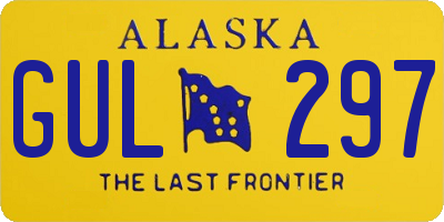 AK license plate GUL297