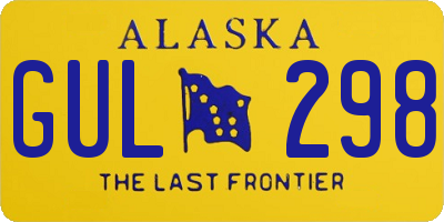 AK license plate GUL298