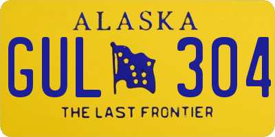 AK license plate GUL304