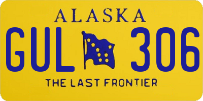 AK license plate GUL306