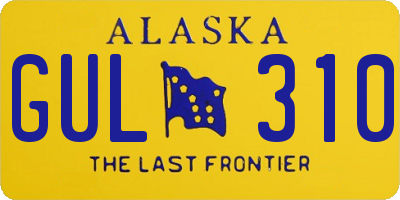 AK license plate GUL310