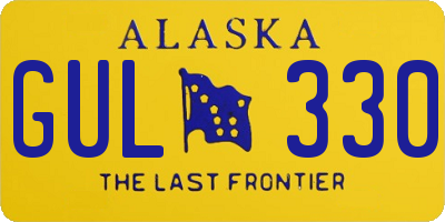 AK license plate GUL330