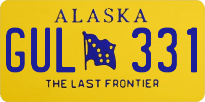 AK license plate GUL331