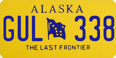 AK license plate GUL338