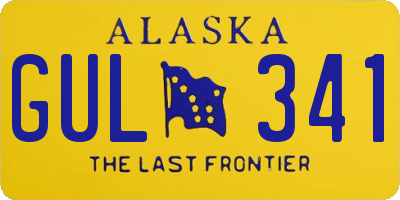 AK license plate GUL341
