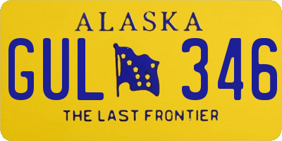 AK license plate GUL346