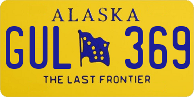 AK license plate GUL369