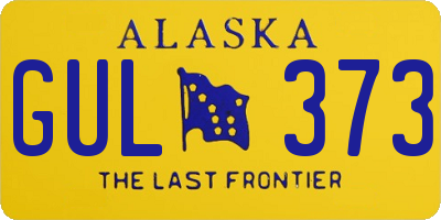 AK license plate GUL373