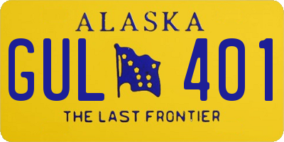 AK license plate GUL401