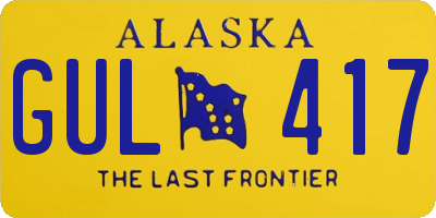 AK license plate GUL417