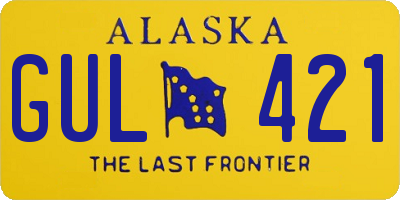 AK license plate GUL421