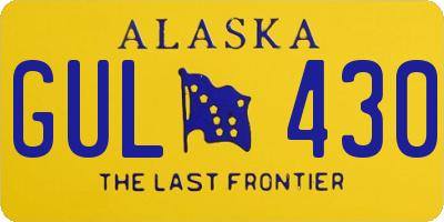 AK license plate GUL430