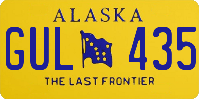 AK license plate GUL435
