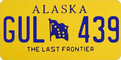 AK license plate GUL439