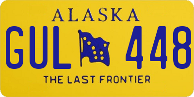 AK license plate GUL448