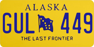 AK license plate GUL449
