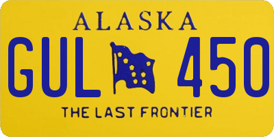 AK license plate GUL450