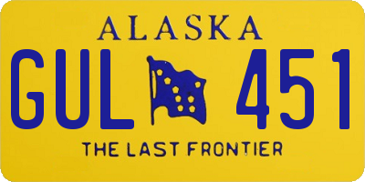 AK license plate GUL451