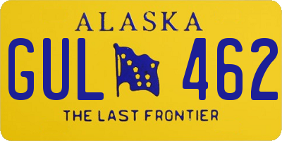 AK license plate GUL462