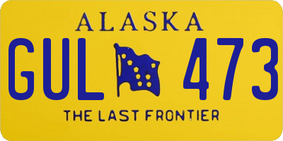 AK license plate GUL473