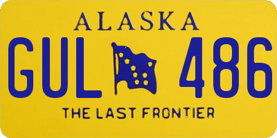 AK license plate GUL486