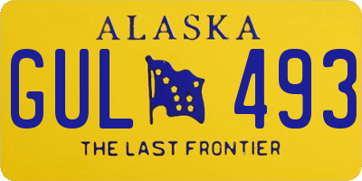 AK license plate GUL493