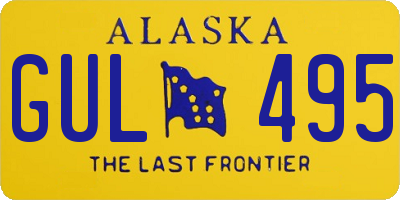 AK license plate GUL495