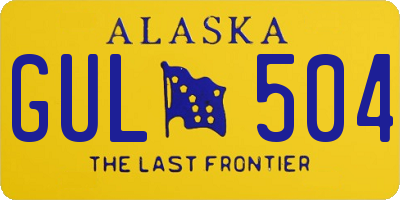 AK license plate GUL504