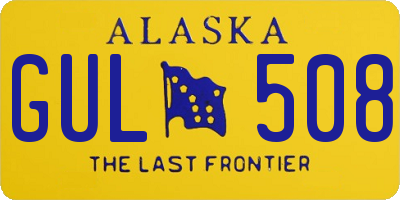 AK license plate GUL508