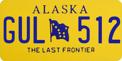 AK license plate GUL512