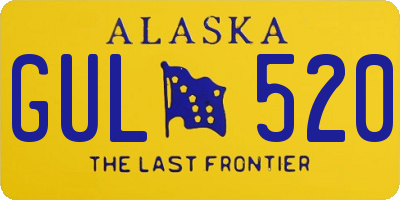 AK license plate GUL520