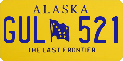 AK license plate GUL521