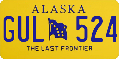 AK license plate GUL524