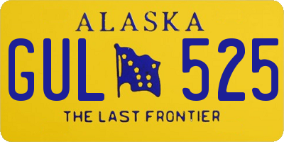 AK license plate GUL525