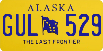 AK license plate GUL529