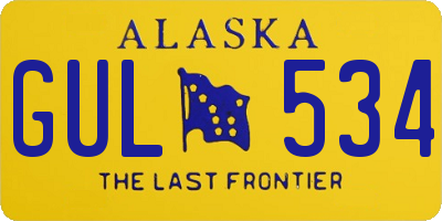 AK license plate GUL534