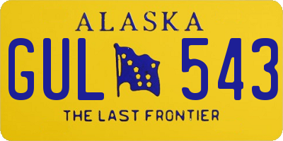 AK license plate GUL543
