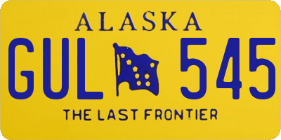 AK license plate GUL545