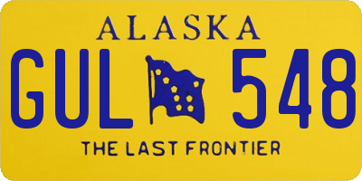 AK license plate GUL548